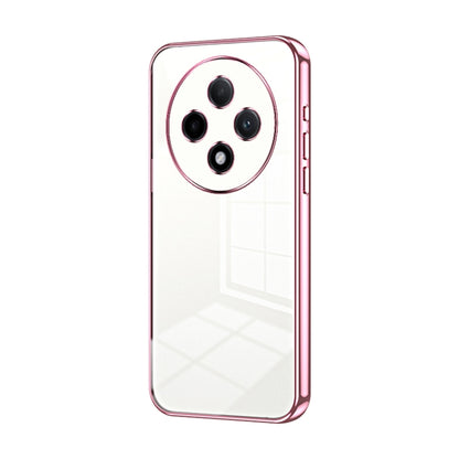 For OPPO A3 Pro Transparent Plating Fine Hole Phone Case(Pink) - OPPO Cases by PMC Jewellery | Online Shopping South Africa | PMC Jewellery | Buy Now Pay Later Mobicred