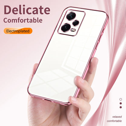 For Xiaomi Redmi Note 12 Pro+  Transparent Plating Fine Hole Phone Case(Transparent) - Xiaomi Cases by PMC Jewellery | Online Shopping South Africa | PMC Jewellery | Buy Now Pay Later Mobicred