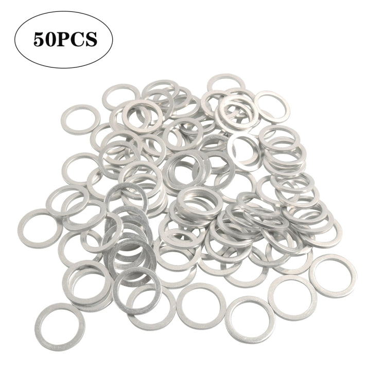 50pcs / Pack For Lexus Car Oil Drain Screw Washer 9043018008(Silver) - Nuts & Bolts by PMC Jewellery | Online Shopping South Africa | PMC Jewellery