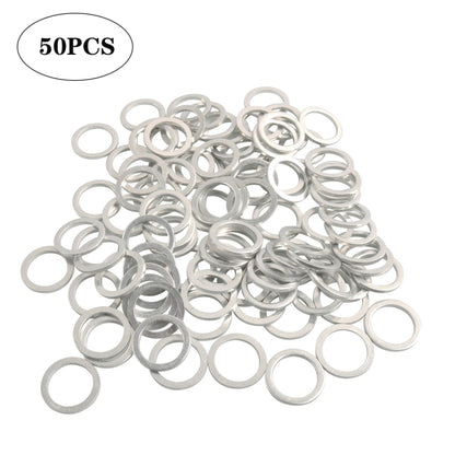 50pcs / Pack For Lexus Car Oil Drain Screw Washer 9043018008(Silver) - Nuts & Bolts by PMC Jewellery | Online Shopping South Africa | PMC Jewellery