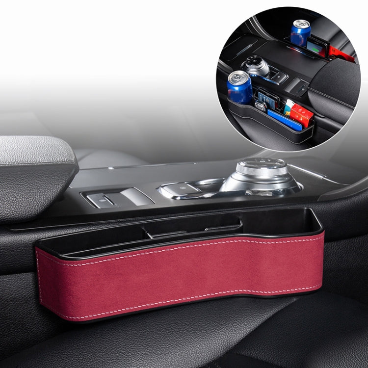 Car Multi-functional Console Box Cup Holder Seat Gap Side Storage Box, Frizzled Feather Style, Color:Red(Front Passenger Seat) - Stowing Tidying by PMC Jewellery | Online Shopping South Africa | PMC Jewellery | Buy Now Pay Later Mobicred