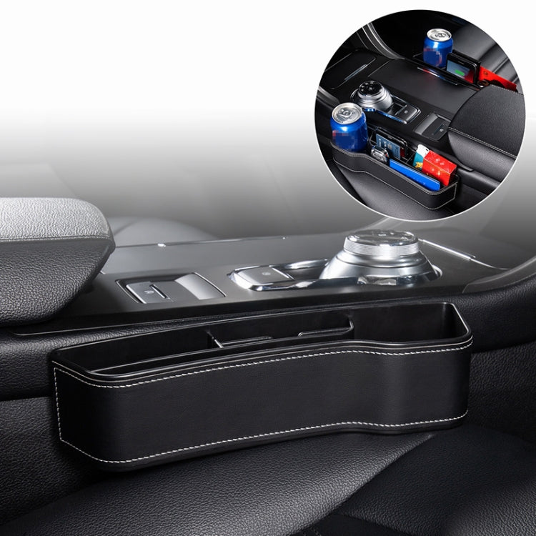 Car Multi-functional Console Box Cup Holder Seat Gap Side Storage Box, Leather Style, Color:Black(Front Passenger Seat) - Stowing Tidying by PMC Jewellery | Online Shopping South Africa | PMC Jewellery | Buy Now Pay Later Mobicred