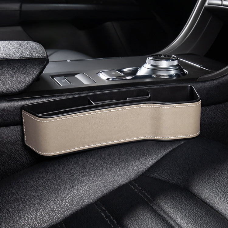 Car Multi-functional Console Box Cup Holder Seat Gap Side Storage Box, Leather Style, Color:Beige(Front Passenger Seat) - Stowing Tidying by PMC Jewellery | Online Shopping South Africa | PMC Jewellery | Buy Now Pay Later Mobicred