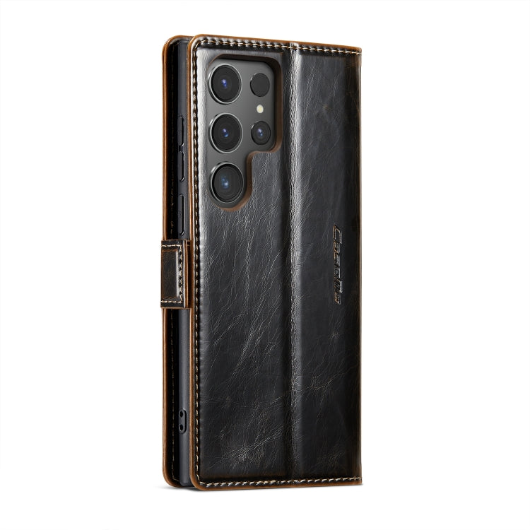 For Samsung Galaxy S24 Ultra 5G CaseMe 003 Crazy Horse Texture Flip Leather Phone Case(Coffee) - Galaxy S24 Ultra 5G Cases by CaseMe | Online Shopping South Africa | PMC Jewellery | Buy Now Pay Later Mobicred