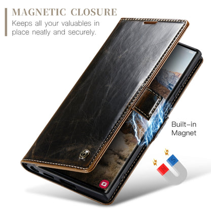 For Samsung Galaxy S24 Ultra 5G CaseMe 003 Crazy Horse Texture Flip Leather Phone Case(Coffee) - Galaxy S24 Ultra 5G Cases by CaseMe | Online Shopping South Africa | PMC Jewellery | Buy Now Pay Later Mobicred