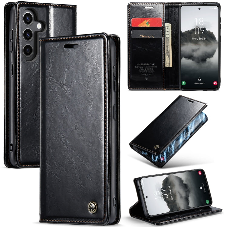 For Samsung Galaxy S24+ 5G CaseMe 003 Crazy Horse Texture Flip Leather Phone Case(Black) - Galaxy S24+ 5G Cases by CaseMe | Online Shopping South Africa | PMC Jewellery | Buy Now Pay Later Mobicred