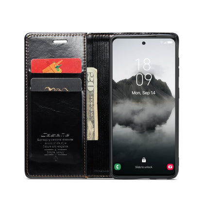 For Samsung Galaxy S24 5G CaseMe 003 Crazy Horse Texture Flip Leather Phone Case(Black) - Galaxy S24 5G Cases by CaseMe | Online Shopping South Africa | PMC Jewellery | Buy Now Pay Later Mobicred