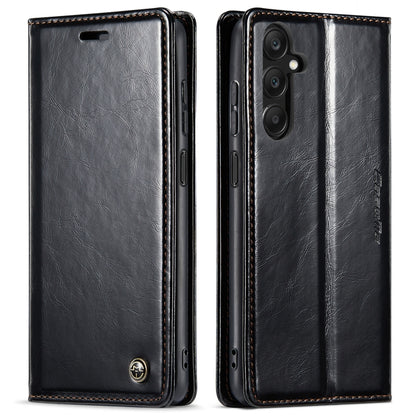 For Samsung Galaxy A25 CaseMe 003 Crazy Horse Texture Flip Leather Phone Case(Black) - Galaxy Phone Cases by CaseMe | Online Shopping South Africa | PMC Jewellery | Buy Now Pay Later Mobicred