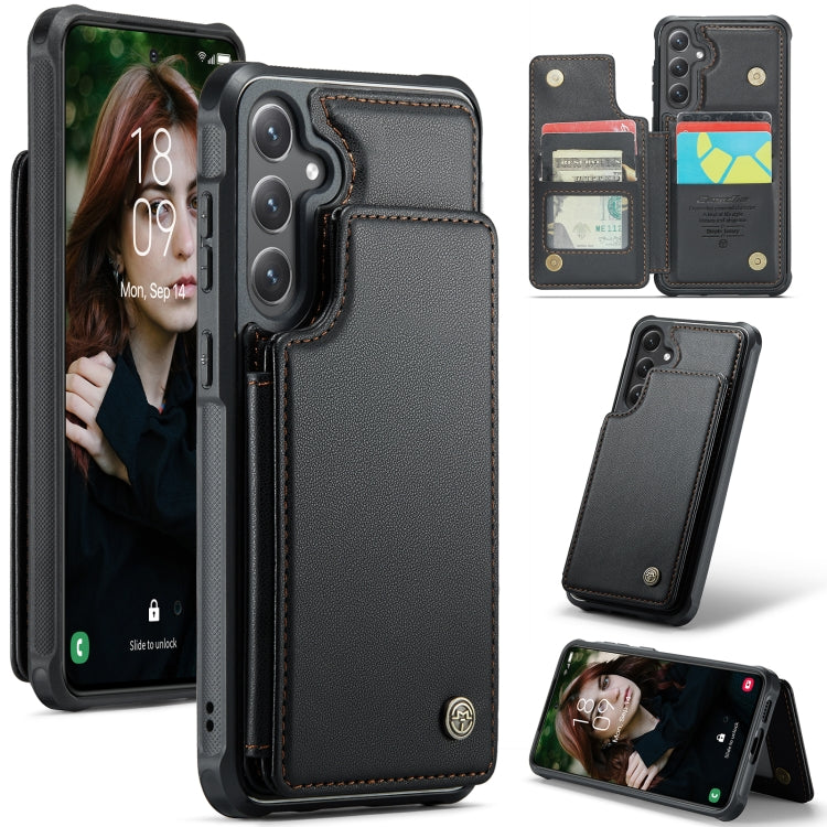 For Samsung Galaxy S24+ 5G CaseMe C22 PC+TPU Business Style RFID Anti-theft Leather Phone Case(Black) - Galaxy S24+ 5G Cases by CaseMe | Online Shopping South Africa | PMC Jewellery | Buy Now Pay Later Mobicred