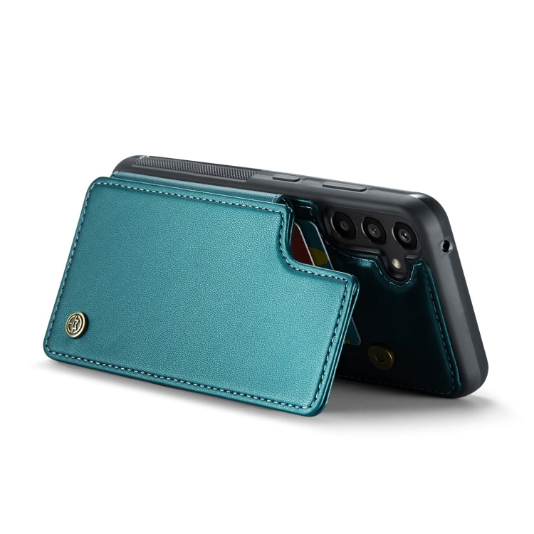 For Samsung Galaxy A55 5G CaseMe C22 PC+TPU Business Style RFID Anti-theft Leather Phone Case(Blue Green) - Galaxy Phone Cases by CaseMe | Online Shopping South Africa | PMC Jewellery | Buy Now Pay Later Mobicred