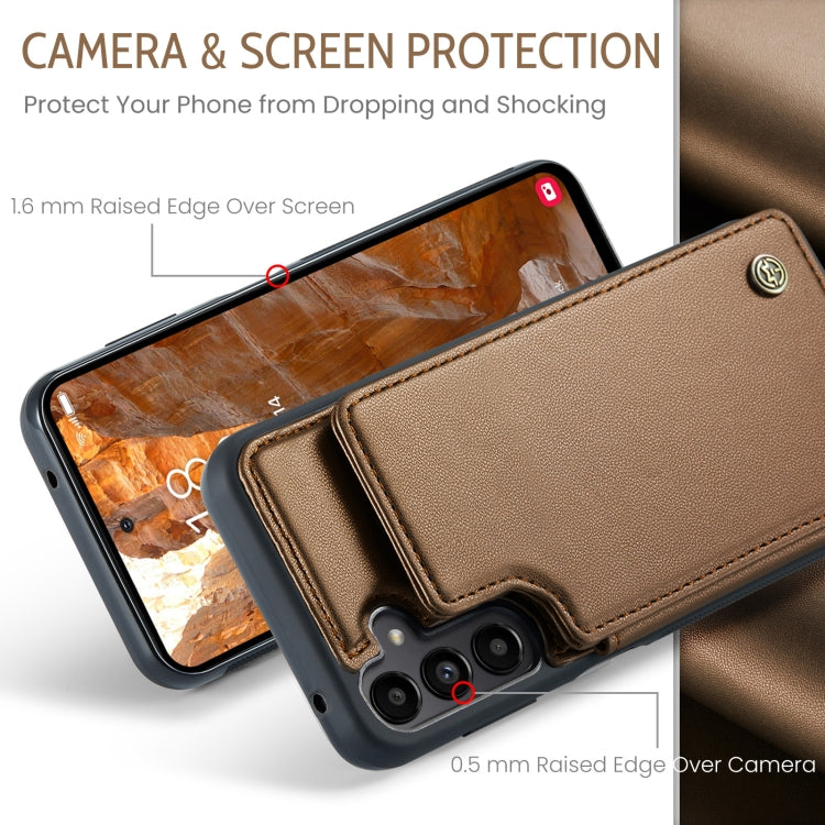 For Samsung Galaxy A35 5G CaseMe C22 PC+TPU Business Style RFID Anti-theft Leather Phone Case(Brown) - Galaxy Phone Cases by CaseMe | Online Shopping South Africa | PMC Jewellery | Buy Now Pay Later Mobicred