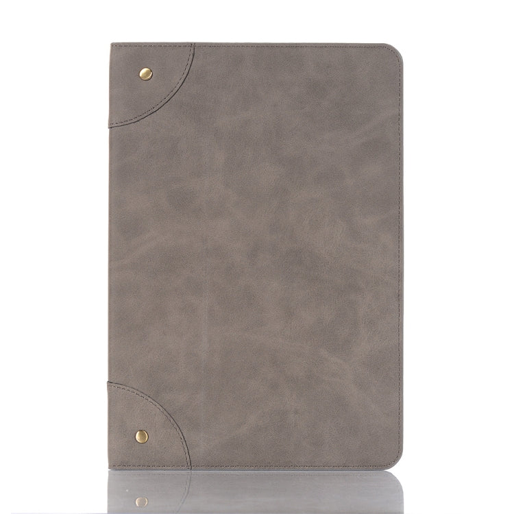 For Samsung Galaxy Tab S9 FE Retro Book Leather Tablet Case(Grey) - Galaxy Tab S9 FE by PMC Jewellery | Online Shopping South Africa | PMC Jewellery | Buy Now Pay Later Mobicred