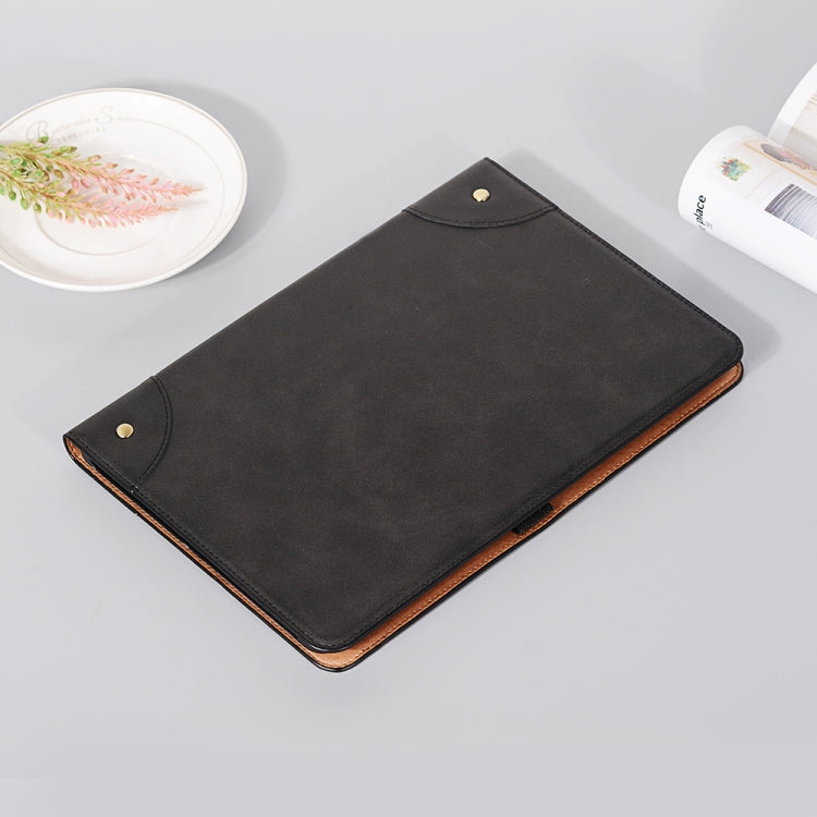 For Samsung Galaxy Tab S9 FE Retro Book Leather Tablet Case(Black) - Galaxy Tab S9 FE by PMC Jewellery | Online Shopping South Africa | PMC Jewellery | Buy Now Pay Later Mobicred