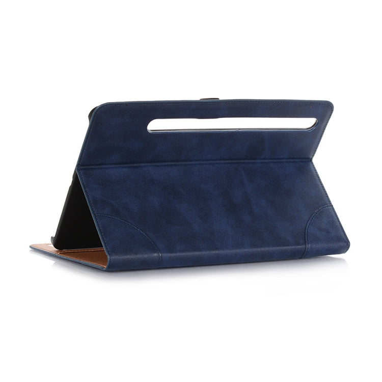 For Samsung Galaxy Tab S9 Retro Book Leather Tablet Case(Dark Blue) - Galaxy Tab S9 Cases by PMC Jewellery | Online Shopping South Africa | PMC Jewellery | Buy Now Pay Later Mobicred