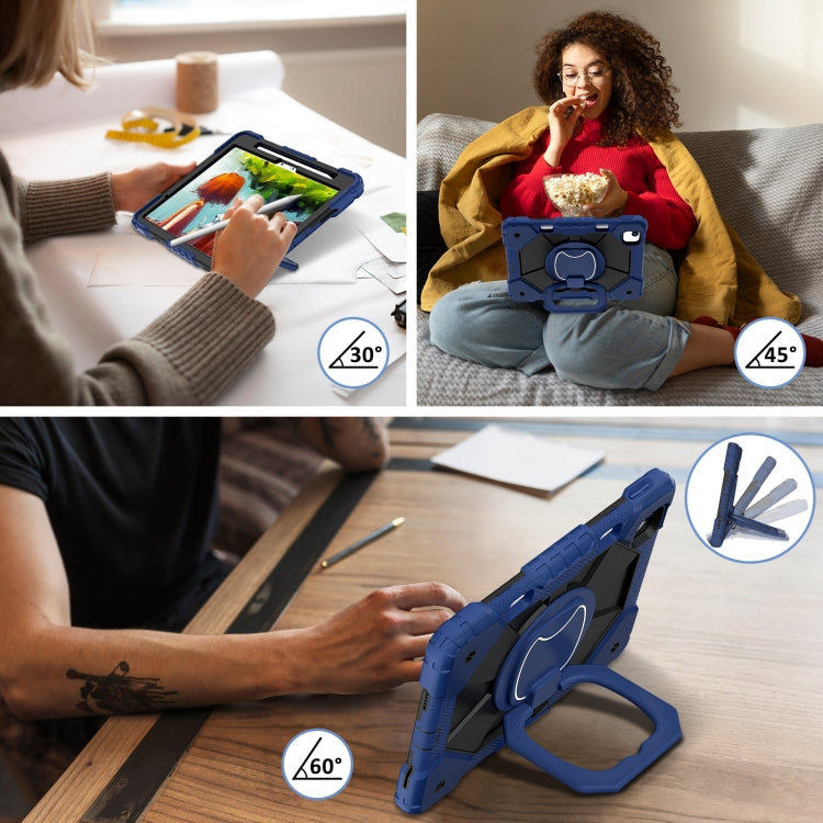 For iPad Air 11 2024 Contrast Color Robot Silicone Hybrid PC Tablet Case(Navy Black) - iPad Air 11 2024 Cases by PMC TechLife | Online Shopping South Africa | PMC TechLife | Buy Now Pay Later Mobicred