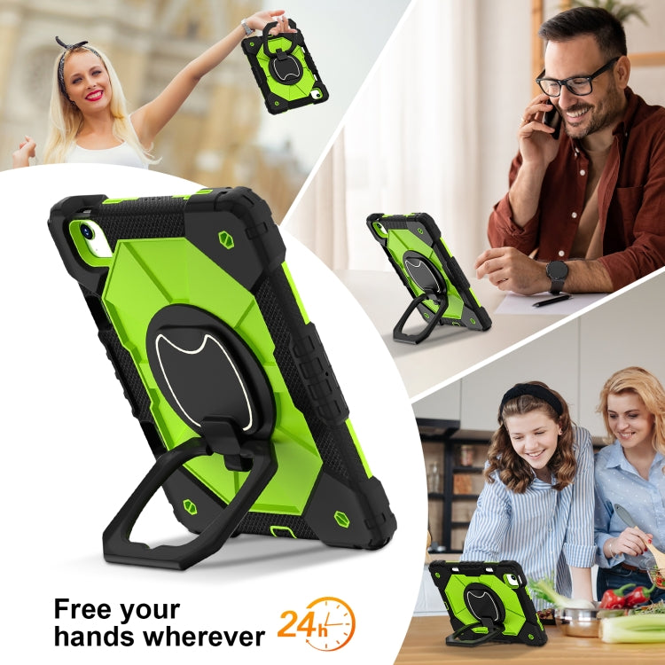 For iPad Air 11 2024 Contrast Color Robot Silicone Hybrid PC Tablet Case(Black Yellow Green) - iPad Air 11 2024 Cases by PMC TechLife | Online Shopping South Africa | PMC TechLife | Buy Now Pay Later Mobicred