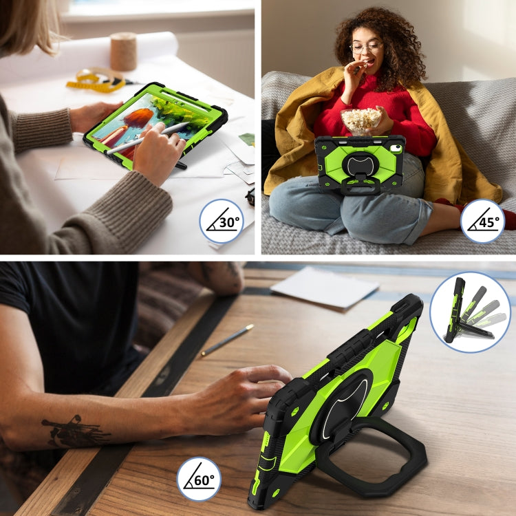 For iPad Air 11 2024 Contrast Color Robot Silicone Hybrid PC Tablet Case(Black Yellow Green) - iPad Air 11 2024 Cases by PMC TechLife | Online Shopping South Africa | PMC TechLife | Buy Now Pay Later Mobicred