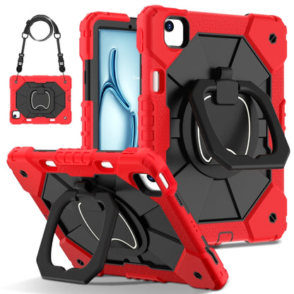 For iPad Air 11 2024 Contrast Color Robot Silicone Hybrid PC Tablet Case(Red Black) - iPad Air 11 2024 Cases by PMC Jewellery | Online Shopping South Africa | PMC Jewellery | Buy Now Pay Later Mobicred
