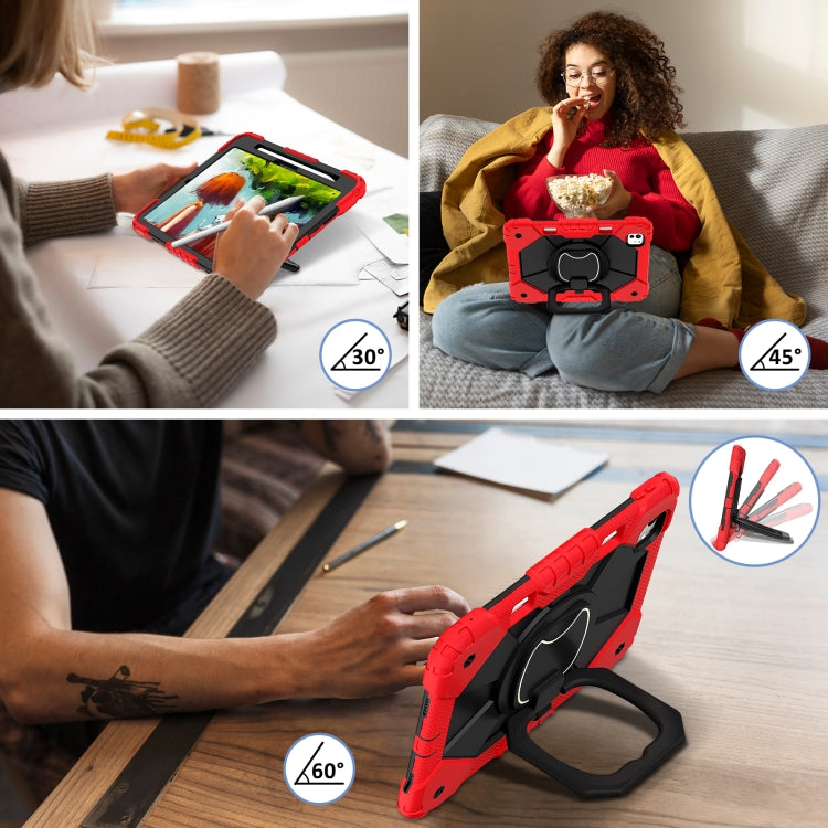 For iPad Pro 11 2024 Contrast Color Robot Silicone Hybrid PC Tablet Case(Red Black) - iPad Pro 11 2024 Cases by PMC TechLife | Online Shopping South Africa | PMC TechLife | Buy Now Pay Later Mobicred