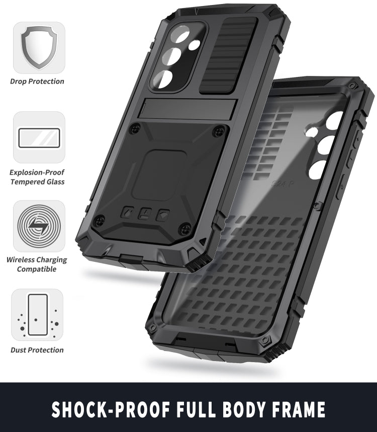 For Samsung Galaxy S24+ 5G R-JUST Life Waterproof Dustproof Shockproof Phone Case(Black) - Galaxy S24+ 5G Cases by R-JUST | Online Shopping South Africa | PMC Jewellery