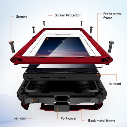 For Samsung Galaxy S24 Ultra 5G R-JUST Life Waterproof Dustproof Shockproof Holder Phone Case(Red) - Galaxy S24 Ultra 5G Cases by R-JUST | Online Shopping South Africa | PMC Jewellery