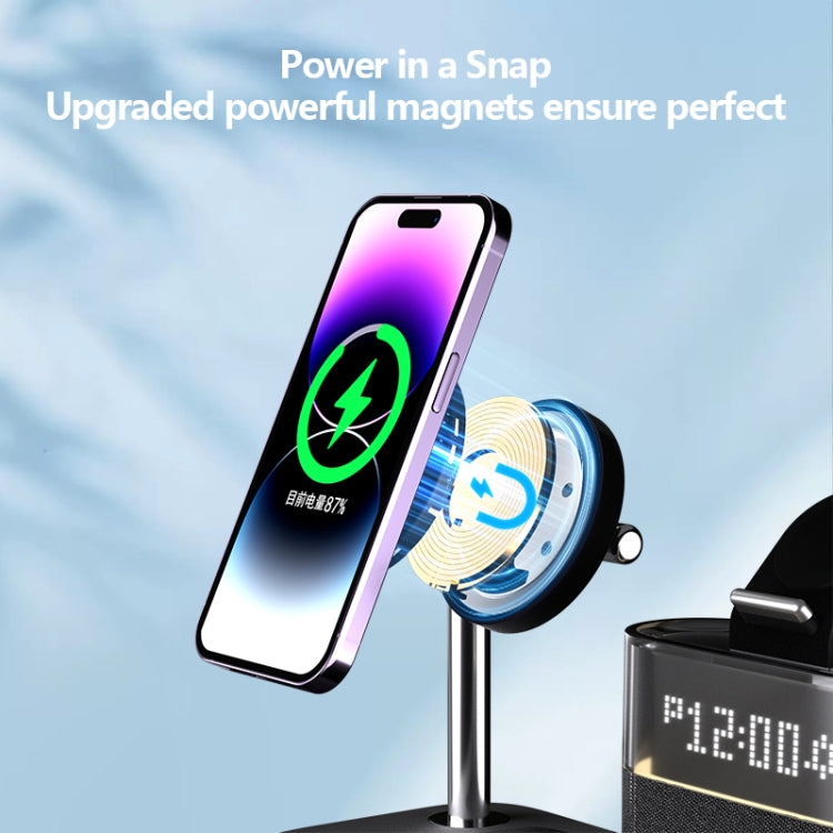 CO9 15W 5 in 1 Multifunctional Wireless Charger Bedside Clock Lamp(Black) - Wireless Charger by PMC Jewellery | Online Shopping South Africa | PMC Jewellery | Buy Now Pay Later Mobicred