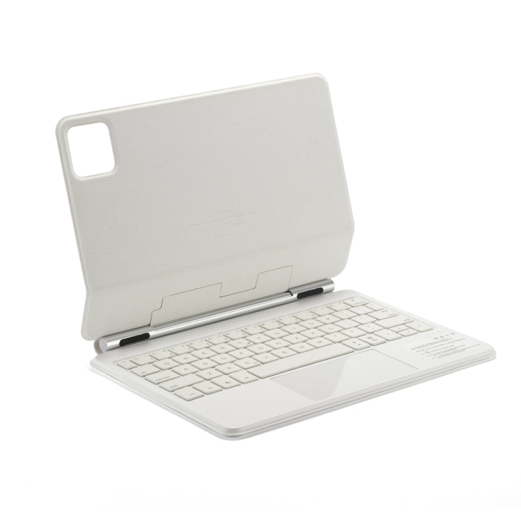 For Xiaomi Pad 6 / Pad Pro M11P-B-M611 Magnetic Bluetooth Keyboard Leather Tablet Case(White) - Others Keyboard by PMC Jewellery | Online Shopping South Africa | PMC Jewellery