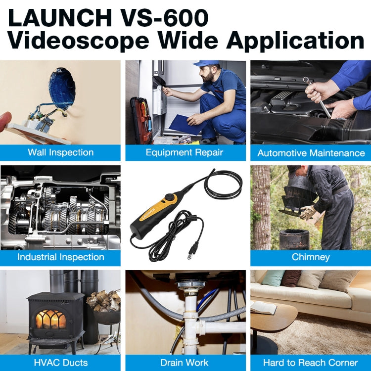 LAUNCH VSP-600 For X431 Pro3S+ / V / V+ / PAD-V USB HD Endoscope Car Repair Tool -  by PMC TechLife | Online Shopping South Africa | PMC TechLife