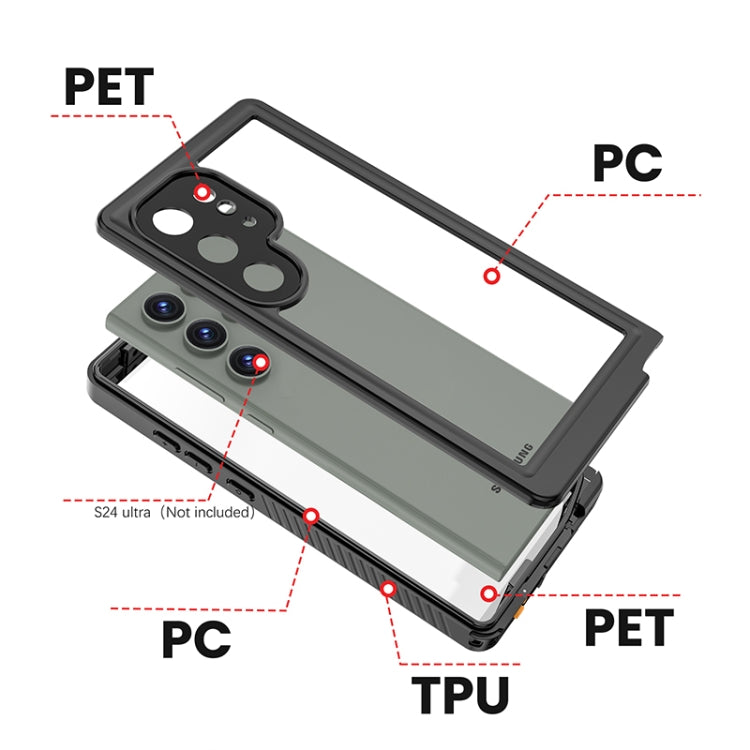 For Samsung Galaxy S24 Ultra 5G RedPepper IP68 Waterproof Phone Case(Black) - free shipping - PMC TechLife - Order now!
