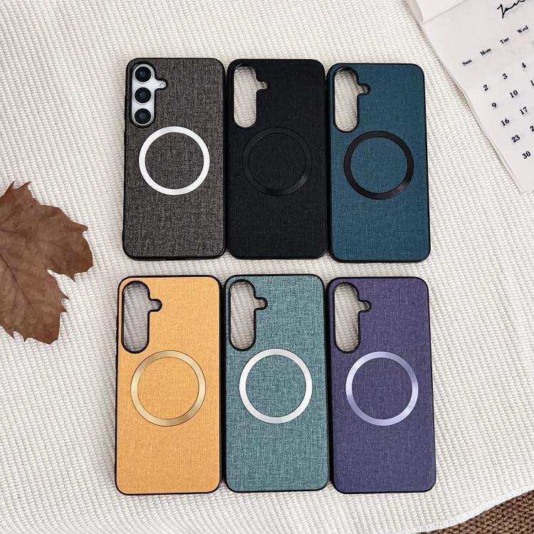 For Samsung Galaxy S25+ 5G Magsafe Magnetic Ring Cloth Texture Phone Case(Purple) - free shipping - PMC TechLife - Order now!