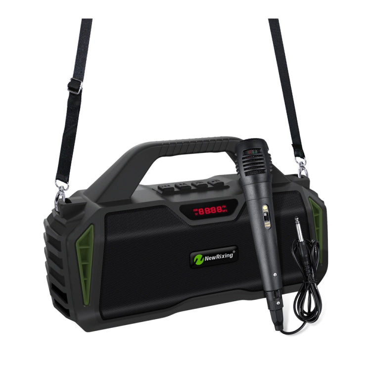 NewRixing NR6011 20W Portable Wireless Bluetooth Speaker TWS Subwoofer(Green) - free shipping - PMC Jewellery - Order now!
