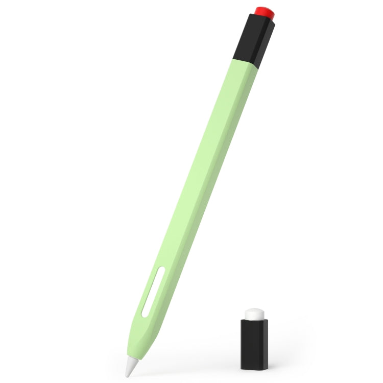 For Apple Pencil 2 Retro Pencil Style Stylus Pen Protective Case(Matcha Green) - Pencil Accessories by PMC Jewellery | Online Shopping South Africa | PMC Jewellery | Buy Now Pay Later Mobicred