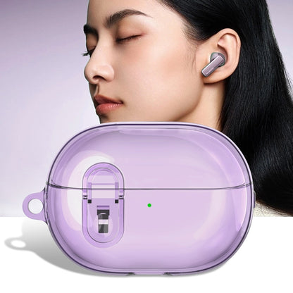 For Huawei FreeBuds Pro 3 Wireless Earphone TPU+PC Protective Case with Metal Buckle(Transparent Purple) - Huawei Earphone Case by PMC Jewellery | Online Shopping South Africa | PMC Jewellery | Buy Now Pay Later Mobicred