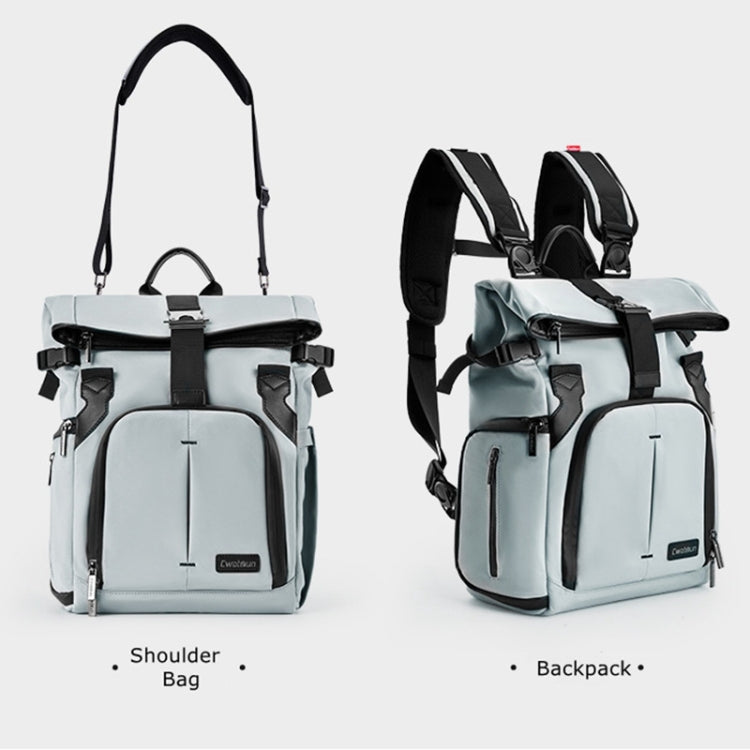 Cwatcun D95 Large Capacity Photography Backpack Shoulders Laptop Camera Bag, Size:27 x 37 x 16cm(Dark Black) - free shipping - PMC TechLife - Order now!
