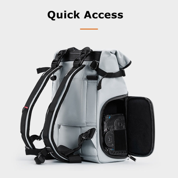 Cwatcun D95 Large Capacity Photography Backpack Shoulders Laptop Camera Bag, Size:27 x 37 x 16cm(Dark Black) - free shipping - PMC TechLife - Order now!