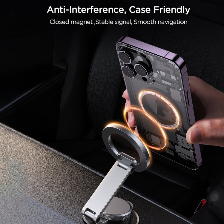 JOYROOM JR-ZS373 Foldable Magnetic Car Phone Holder(Silver) - Car Holders by JOYROOM | Online Shopping South Africa | PMC Jewellery | Buy Now Pay Later Mobicred