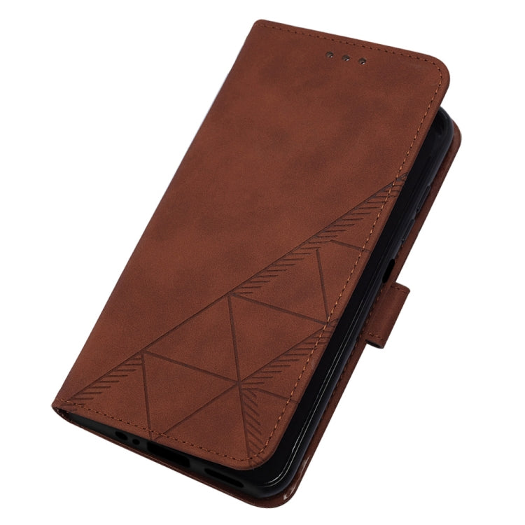 For Motorola Moto G Power 5G 2024 Crossbody 3D Embossed Flip Leather Phone Case(Brown) - Motorola Cases by PMC Jewellery | Online Shopping South Africa | PMC Jewellery | Buy Now Pay Later Mobicred