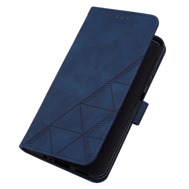 For Motorola Moto G Power 5G 2024 Crossbody 3D Embossed Flip Leather Phone Case(Blue) - Motorola Cases by PMC Jewellery | Online Shopping South Africa | PMC Jewellery | Buy Now Pay Later Mobicred