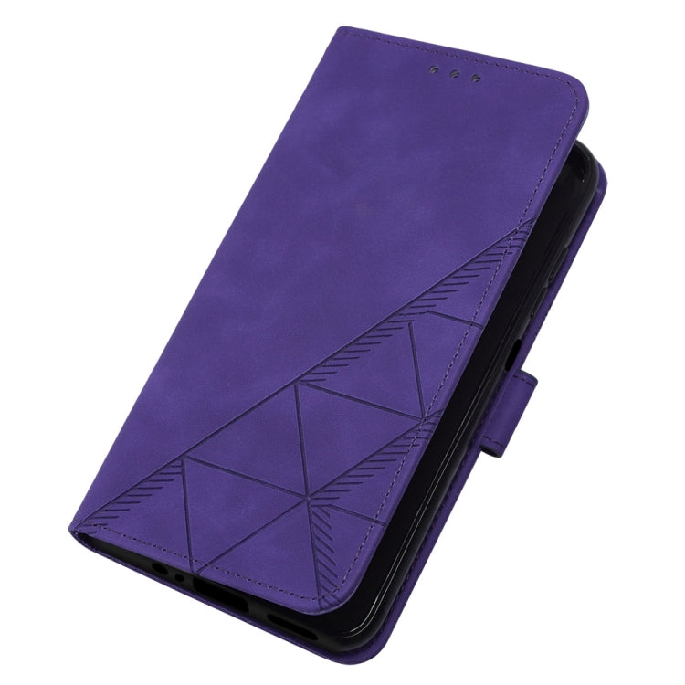 For Motorola Moto G Power 5G 2024 Crossbody 3D Embossed Flip Leather Phone Case(Purple) - Motorola Cases by PMC Jewellery | Online Shopping South Africa | PMC Jewellery | Buy Now Pay Later Mobicred