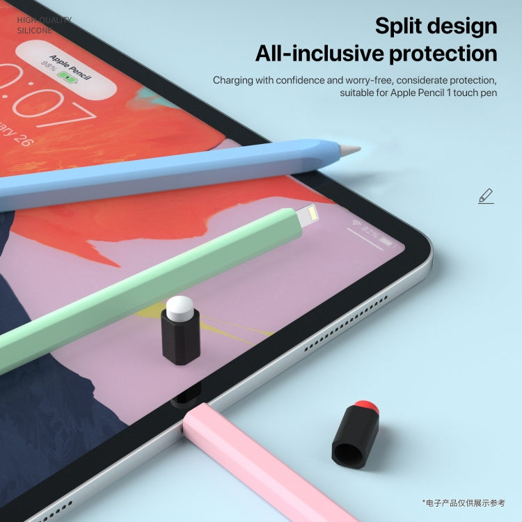 For Apple Pencil 1 Retro Pencil Style Liquid Silicone Stylus Case(Pink) - Pencil Accessories by PMC TechLife | Online Shopping South Africa | PMC TechLife | Buy Now Pay Later Mobicred