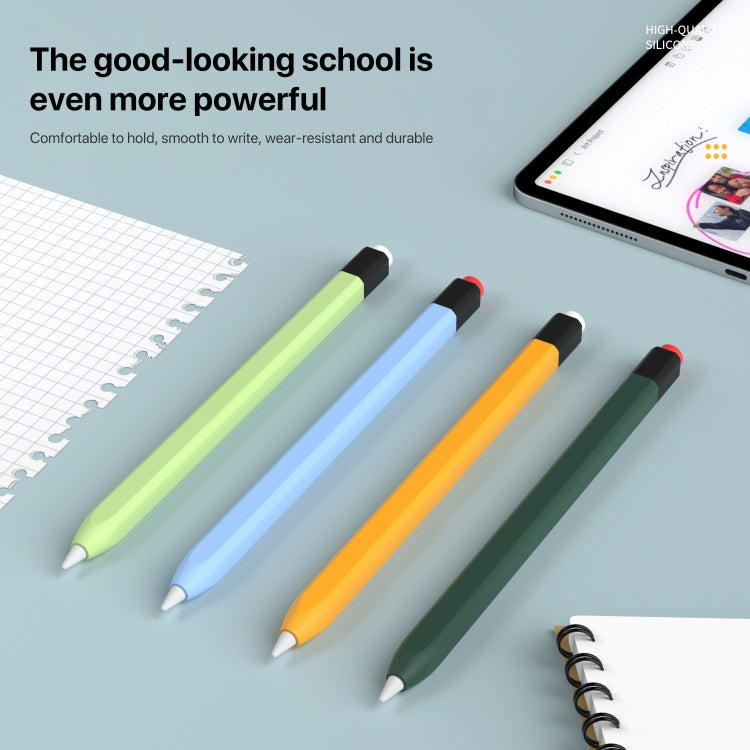 For Apple Pencil 1 Retro Pencil Style Liquid Silicone Stylus Case(Pink) - Pencil Accessories by PMC TechLife | Online Shopping South Africa | PMC TechLife | Buy Now Pay Later Mobicred