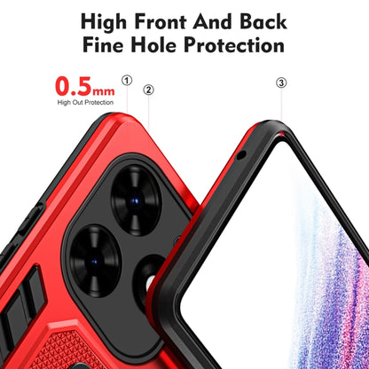 For Tecno Spark Go 2024 Variety Brave Armor Finger Loop Holder Phone Case(Red) - Tecno Cases by PMC Jewellery | Online Shopping South Africa | PMC Jewellery | Buy Now Pay Later Mobicred