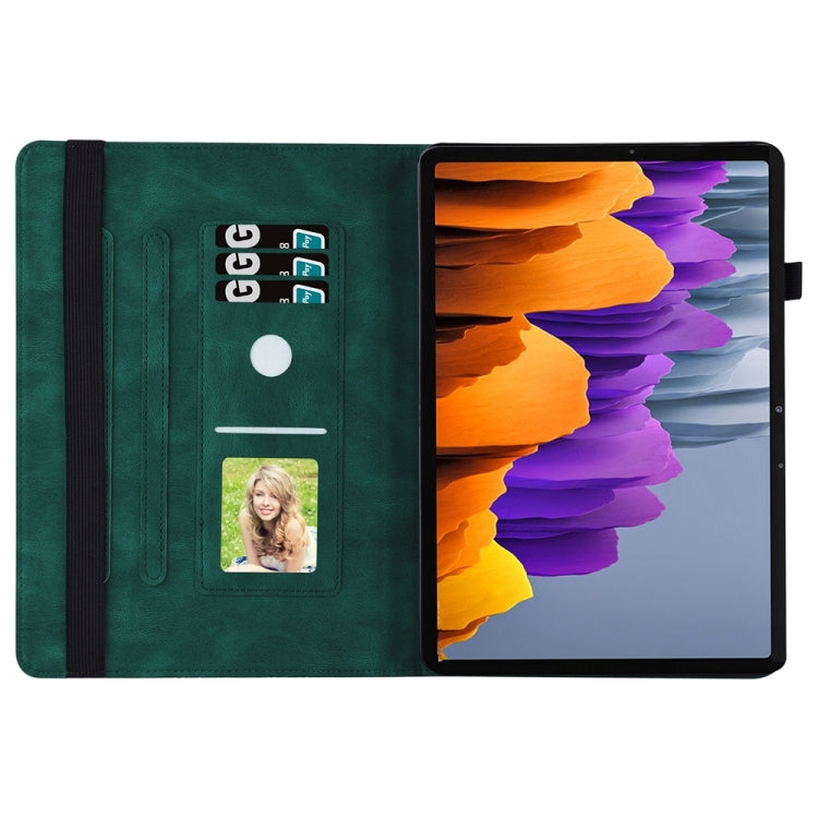 For Samsung Galaxy Tab S9 Ultra / S8 Ultra Big Butterfly Embossed Leather Tablet Case(Green) - free shipping - PMC Jewellery - Order now!