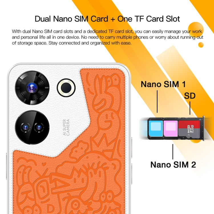 C20 Art Edition, 3GB+32GB, 6.53 inch Face Identification Android 8.1 MTK6753 Octa Core , Network: 4G, Dual SIM(Orange) -  by PMC TechLife | Online Shopping South Africa | PMC TechLife
