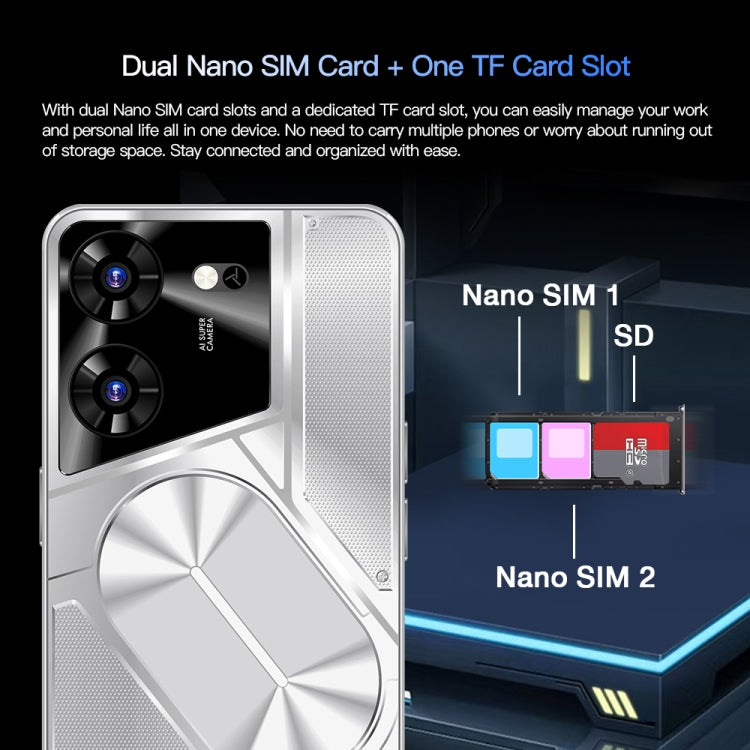 Povo5pro / PU31, 3GB+32GB, 6.53 inch Face Identification Android 8.1 MTK6753 Octa Core, Network: 4G, AI GPT4, Dual SIM(Silver) - free shipping - PMC TechLife - Order now!