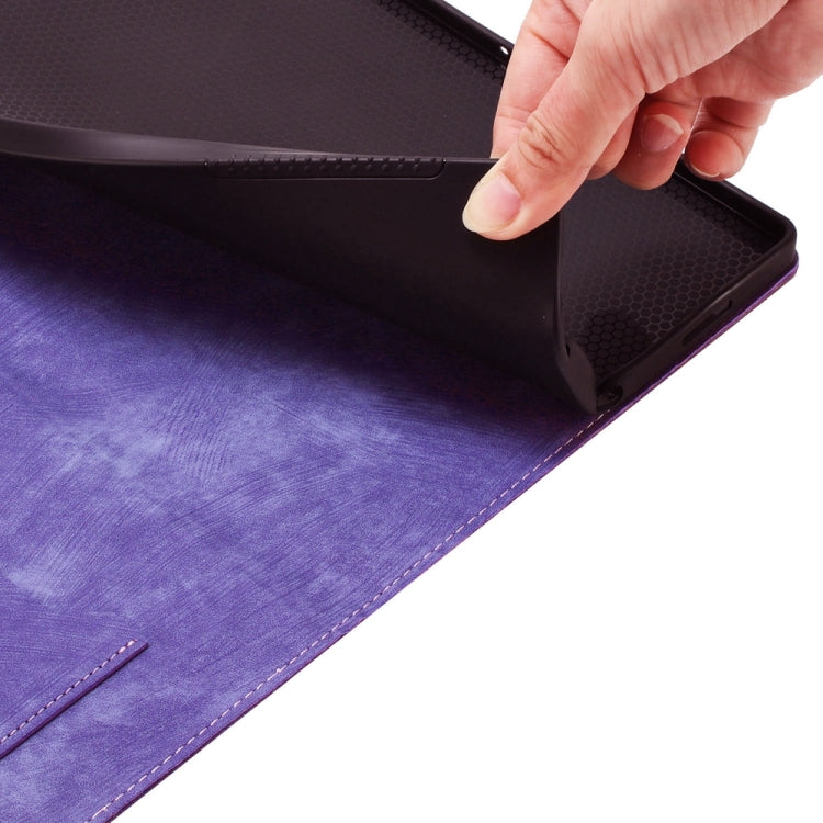 For iPad Air 13 2024 / Air 13 2025 Butterfly Cat Embossing Leather Tablet Case(Purple) - iPad Pro 12.9 (2022/2021) Cases by PMC TechLife | Online Shopping South Africa | PMC TechLife | Buy Now Pay Later Mobicred