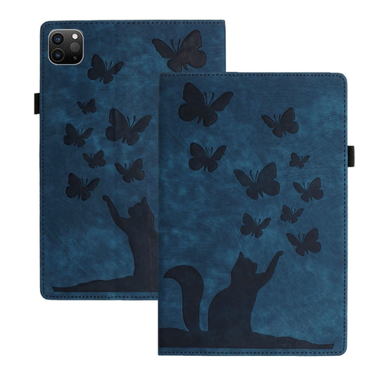 For iPad Pro 11 2024 Butterfly Cat Embossing Leather Tablet Case(Dark Blue) - iPad Pro 11 2024 Cases by PMC Jewellery | Online Shopping South Africa | PMC Jewellery | Buy Now Pay Later Mobicred