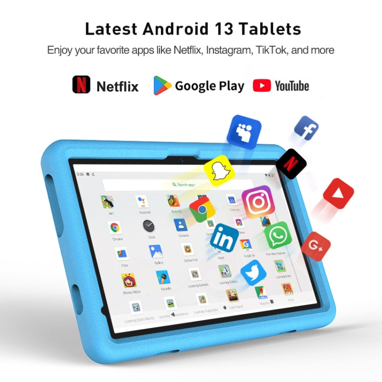 P30H WiFi Kid Tablet 10.1 inch,  4GB+128GB, Android 13 Allwinner A523 Octa Core CPU Support Parental Control Google Play(Blue) -  by PMC Jewellery | Online Shopping South Africa | PMC Jewellery