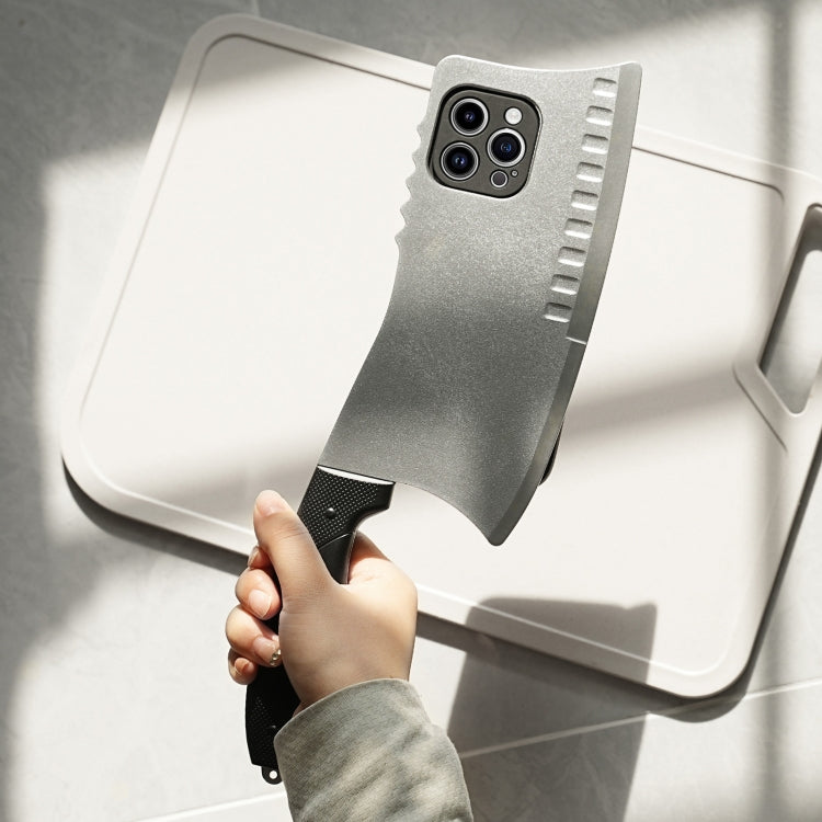 For iPhone 15 Pro Max Simulated Kitchen Knife TPU + PC Phone Case(Silver) - free shipping - PMC TechLife - Order now!