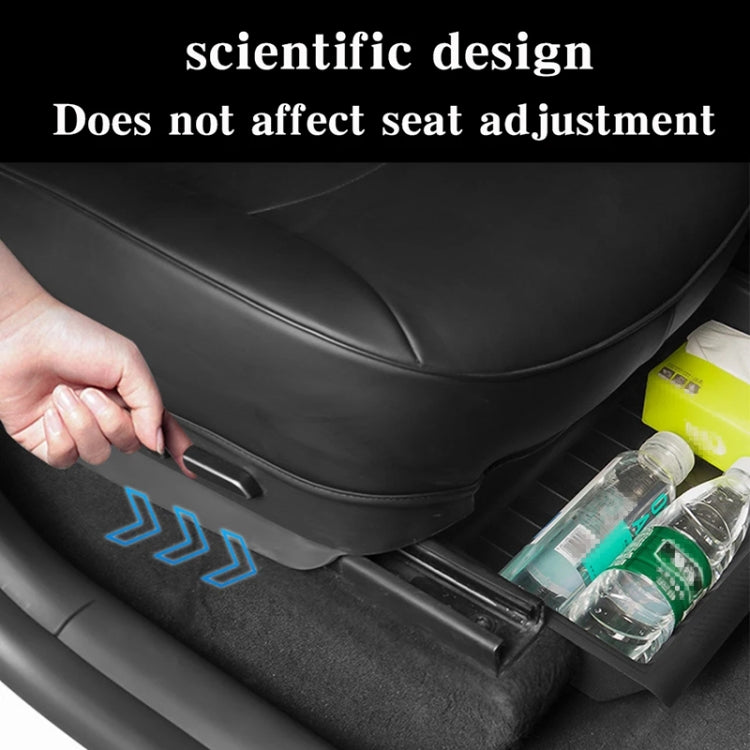 For Tesla Model Y 2021-2023 TPE Storage Organizer Under Car Seat, Style:with Cover(Grey) - Stowing Tidying by PMC TechLife | Online Shopping South Africa | PMC TechLife | Buy Now Pay Later Mobicred